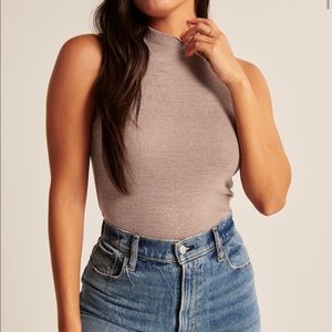 🔥 NWT SOFT mock neck blue tank top - medium - Abercrombie & Fitch